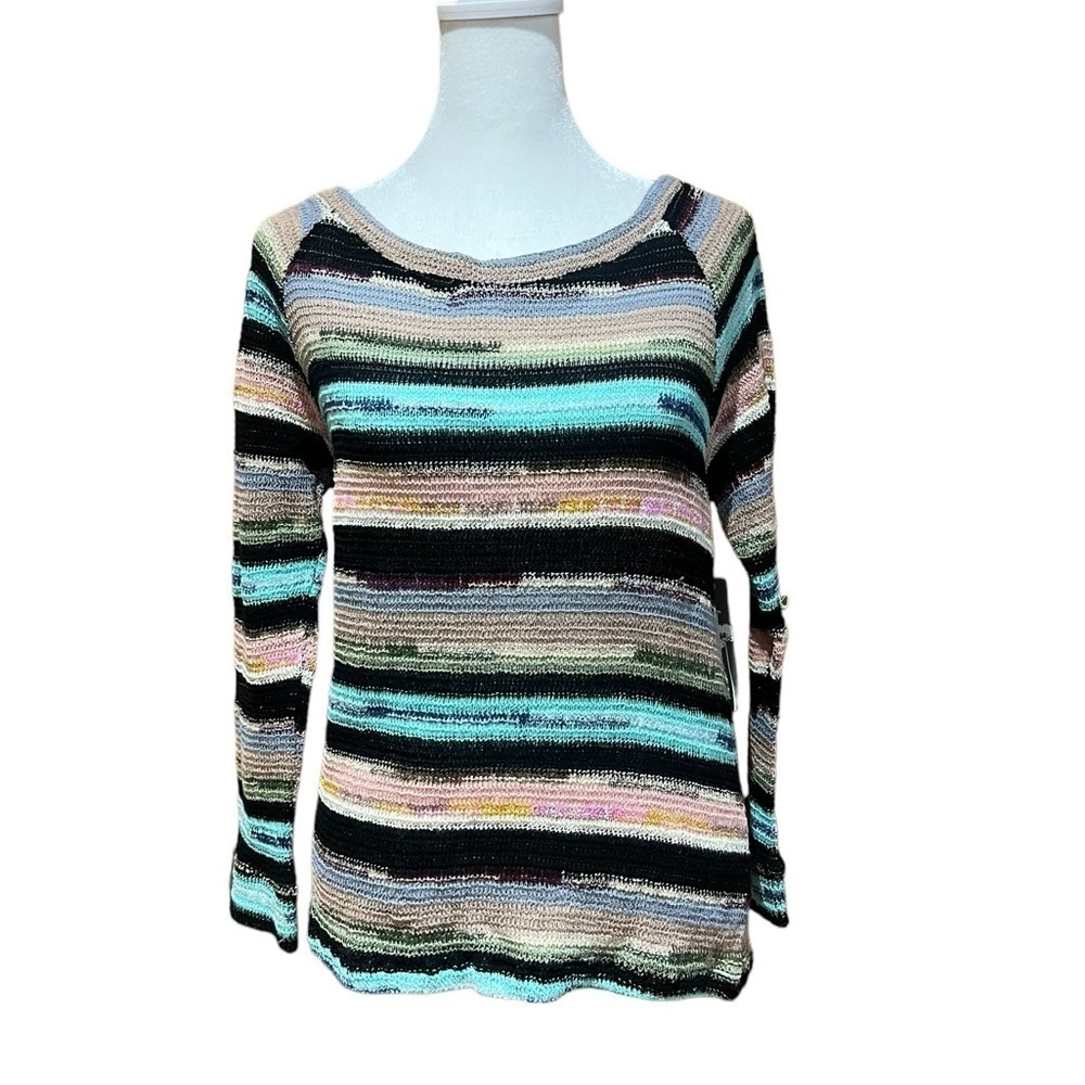 Myne Ashley Ann Striped Sweater Large